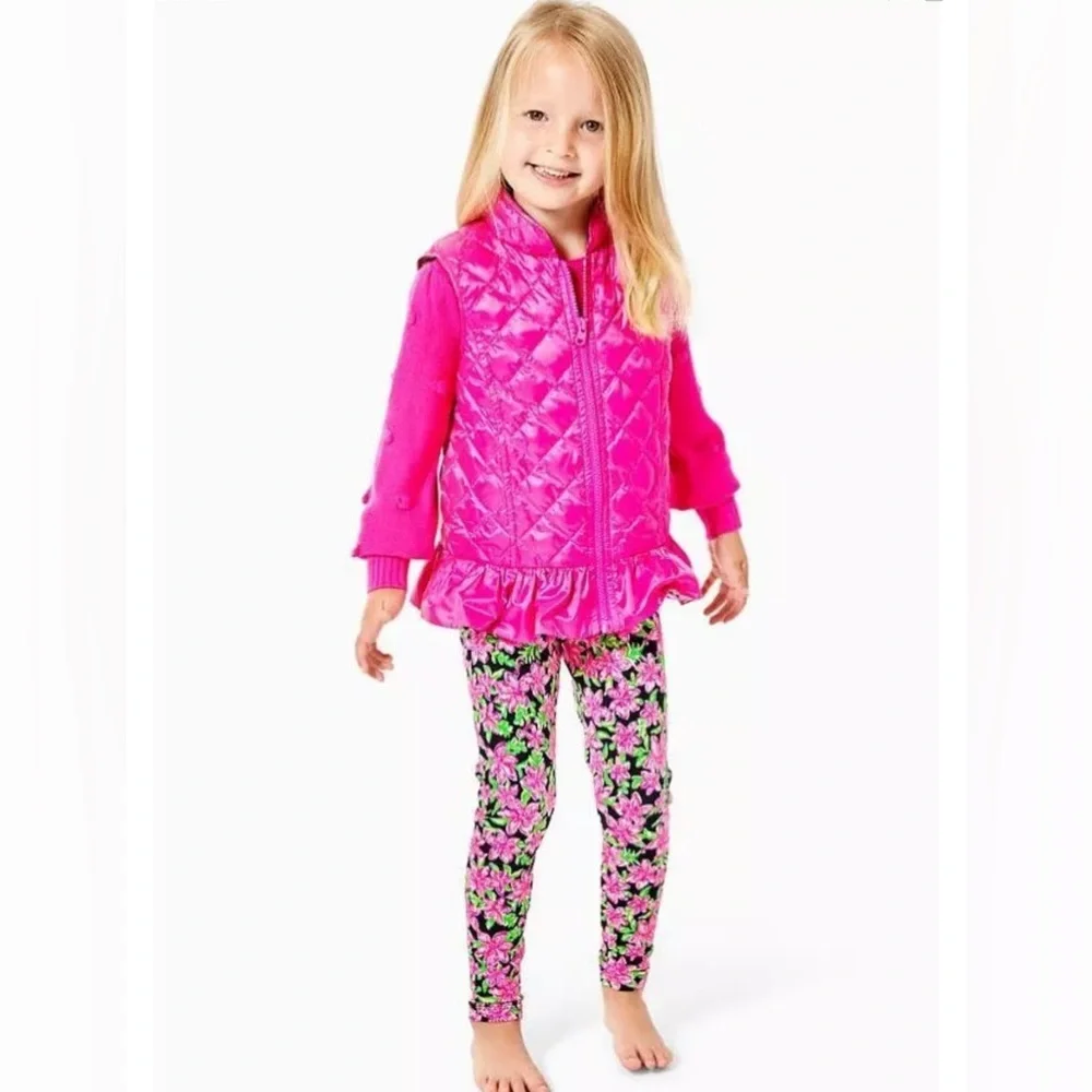 Lilly Pulitzer NWT Girls Melanie Reversible Vest Elderberry $108 Size M - Picture 1 of 8